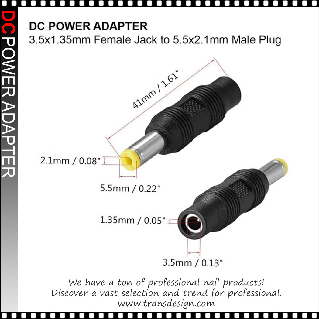 DC POWER ADAPTER Female Jack to Male Plug - Main Image