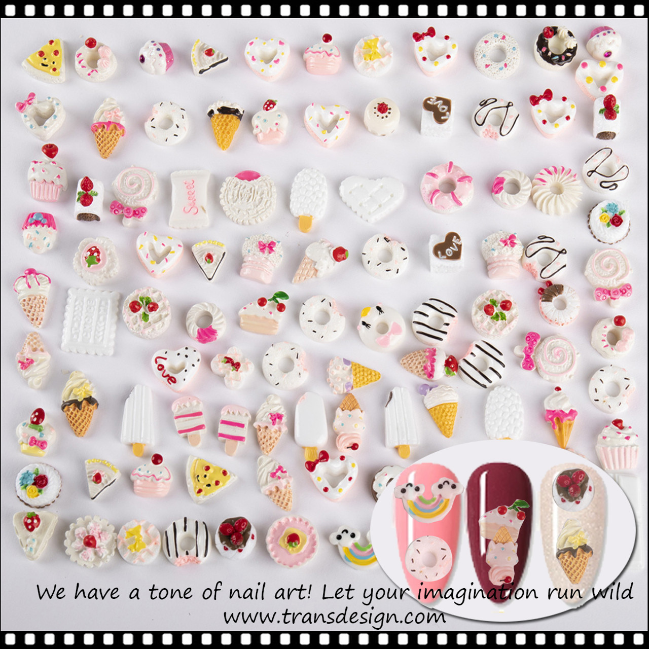 NAIL CHARM RESIN Brands Name 30/Pack