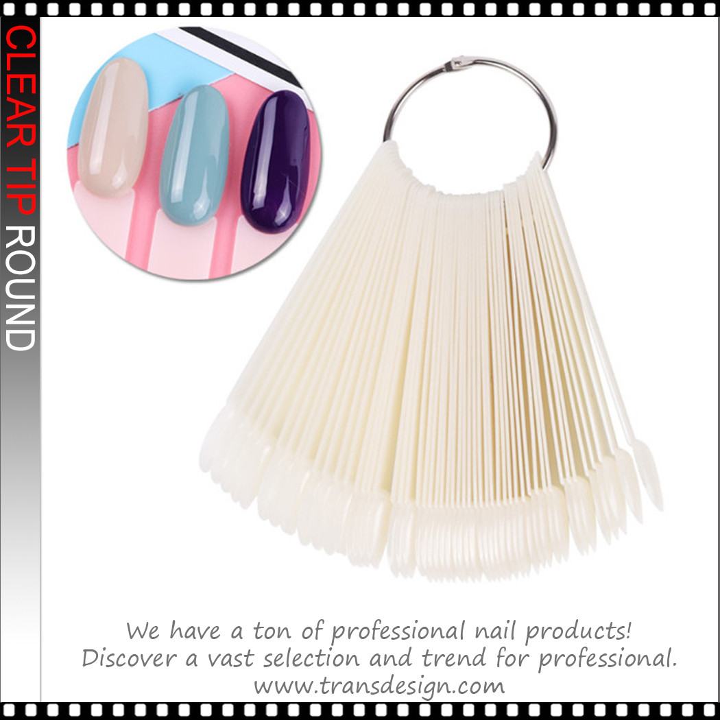 Tips Round Design Round Natural Tips 50 PCS - TDI, Inc