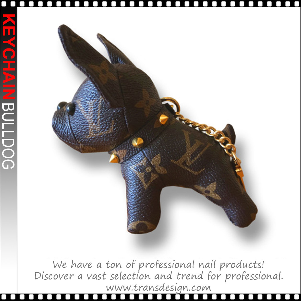 KEYCHAIN LOUIS VUITTON Dark Brown French Bulldog1