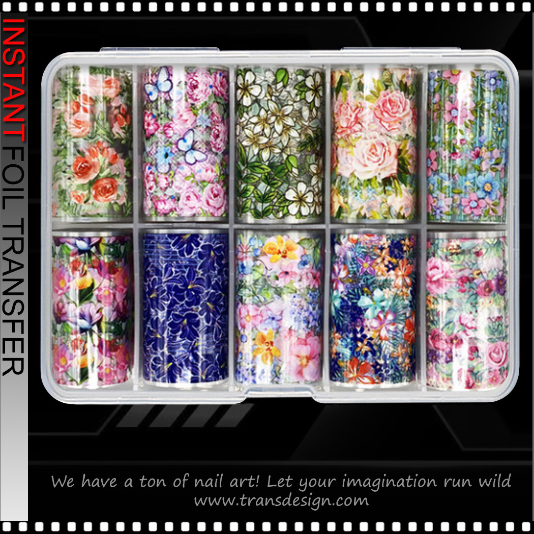 INSTANT FOIL Assorted Flower, 10 Rolls/Case #15 - TDI, Inc