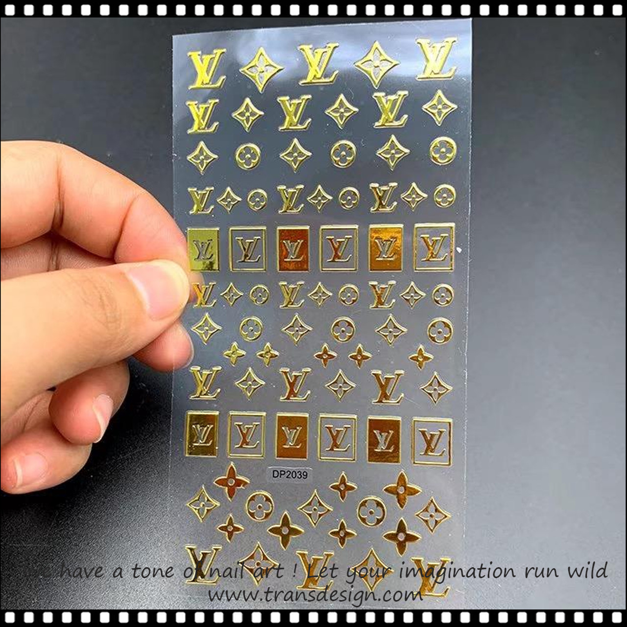 NAIL STICKER Brands Name, Silver LOUIS VUITTON #WG332 - TDI, Inc