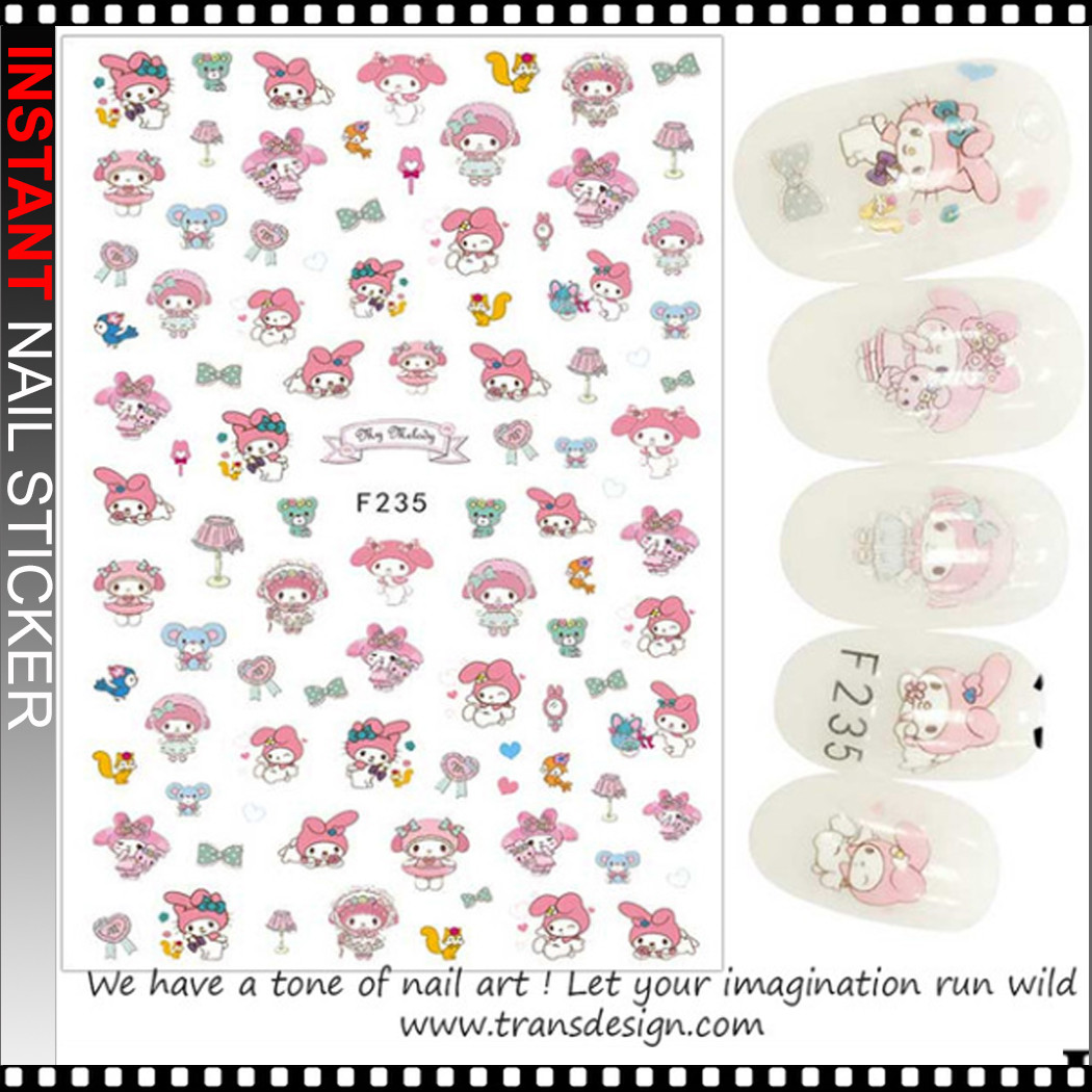INCoco My Melody ネイルシール NAIL STICKER Cartoon, Sanrio My Melody #F235 - TDI, Inc