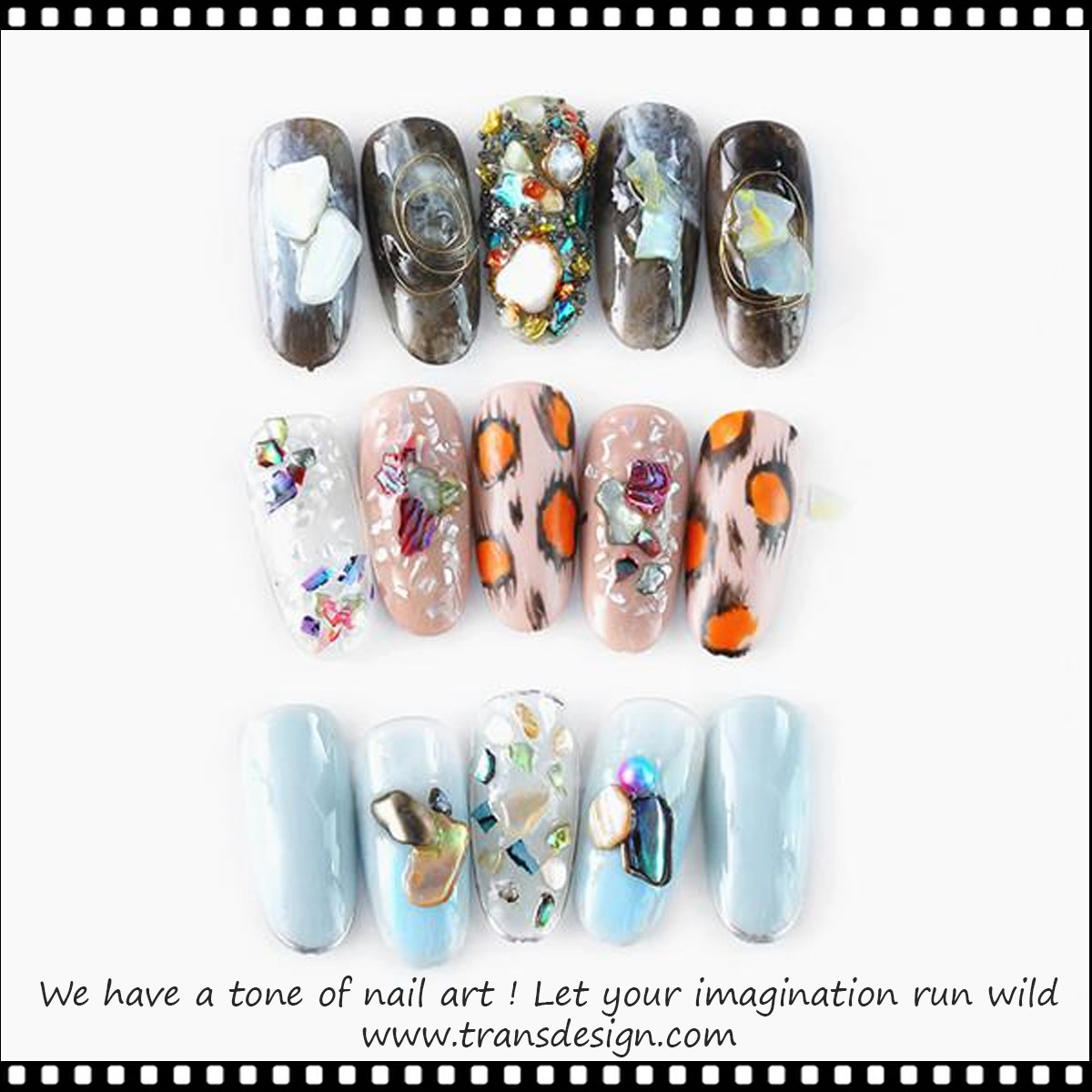 3D STONE Nail Art Assorted 12/Case ZSH-117 - TDI, Inc