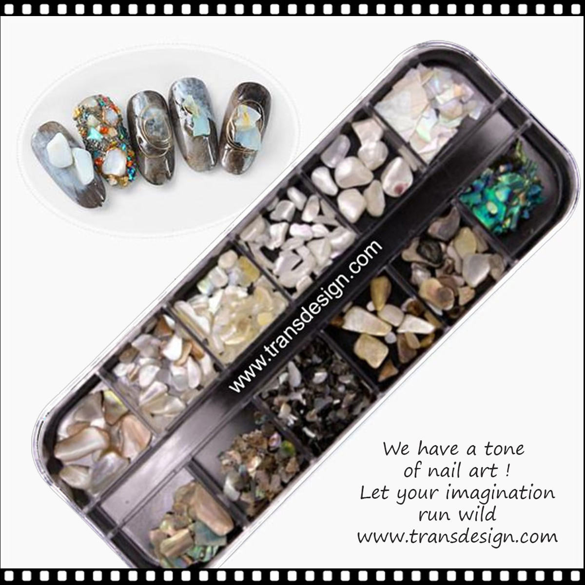 3D STONE Nail Art Assorted 12/Case ZSH-117 - TDI, Inc
