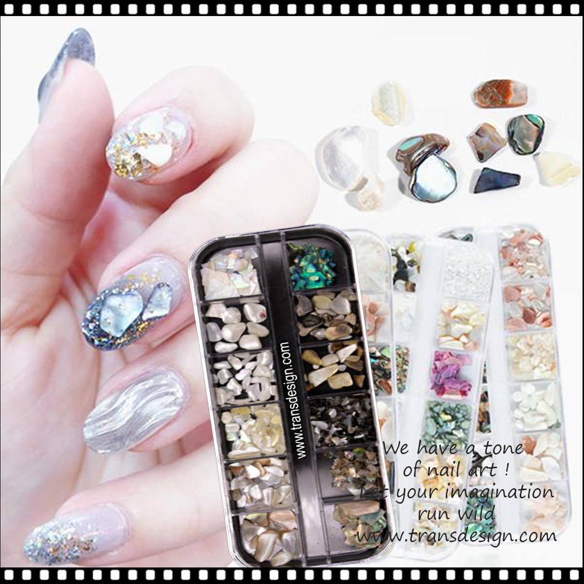 3D STONE Nail Art Assorted 12/Case ZSH-117 - TDI, Inc