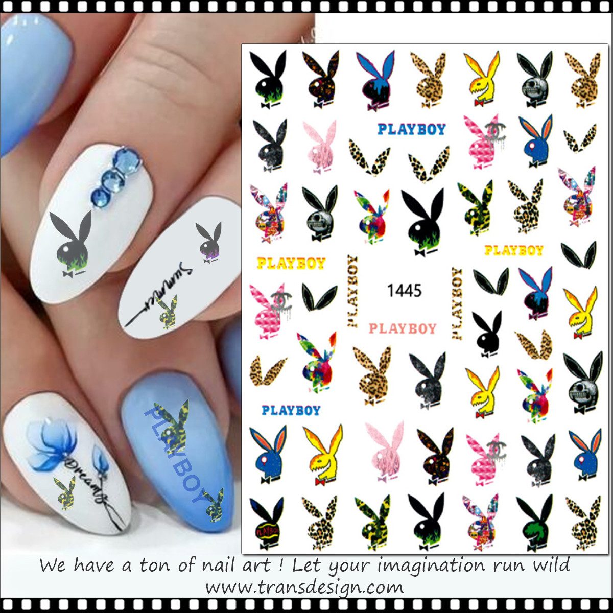 NAIL STICKER Brands Name, PLAYBOY #JO-1445 - TDI, Inc
