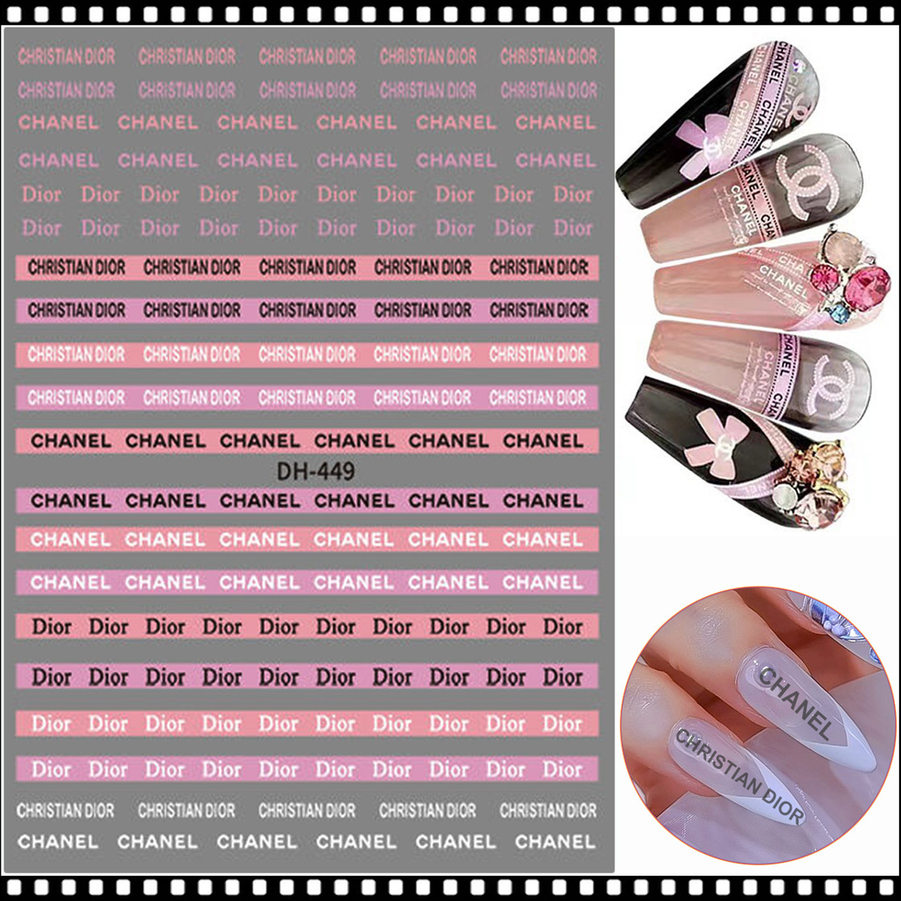 NAIL STICKER Brands Name, Assorted #DH-450 - TDI, Inc