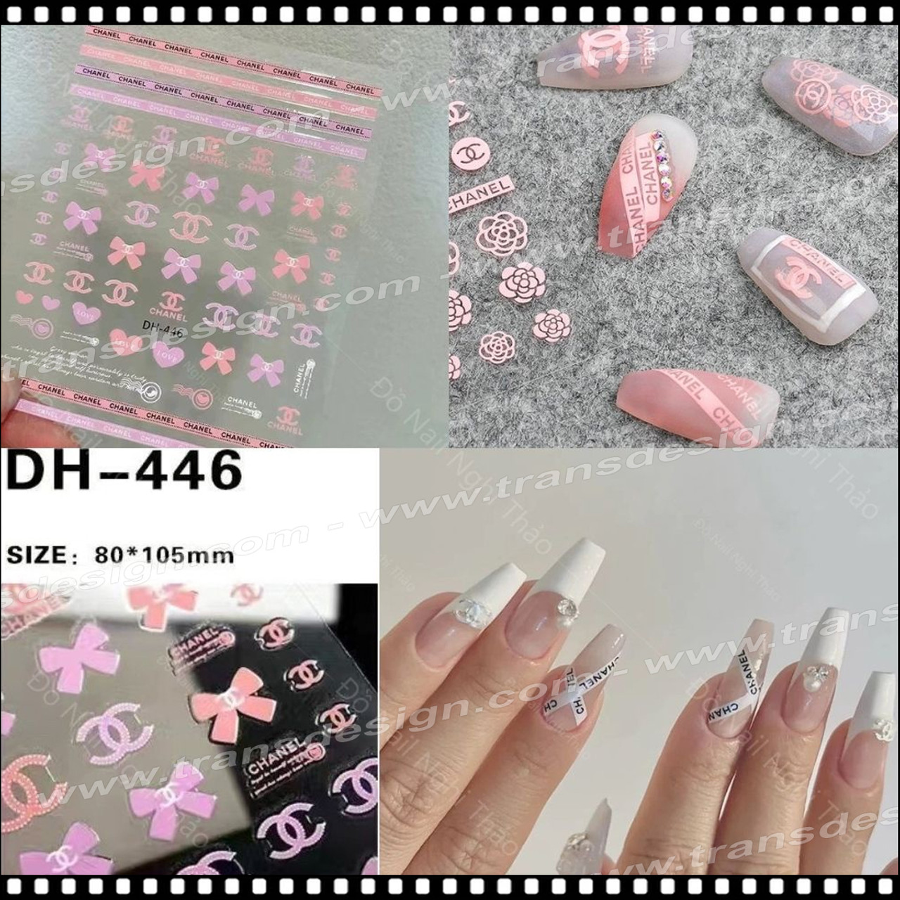 Chanel and Dior Nail Decals 6 Sheets