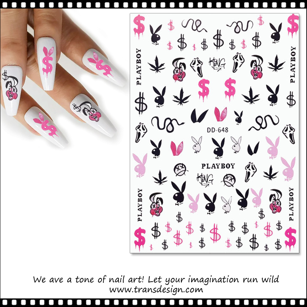 PLAYBOY, Makeup, Playboy Bunny Nail Art Vinyl Decals Stickers