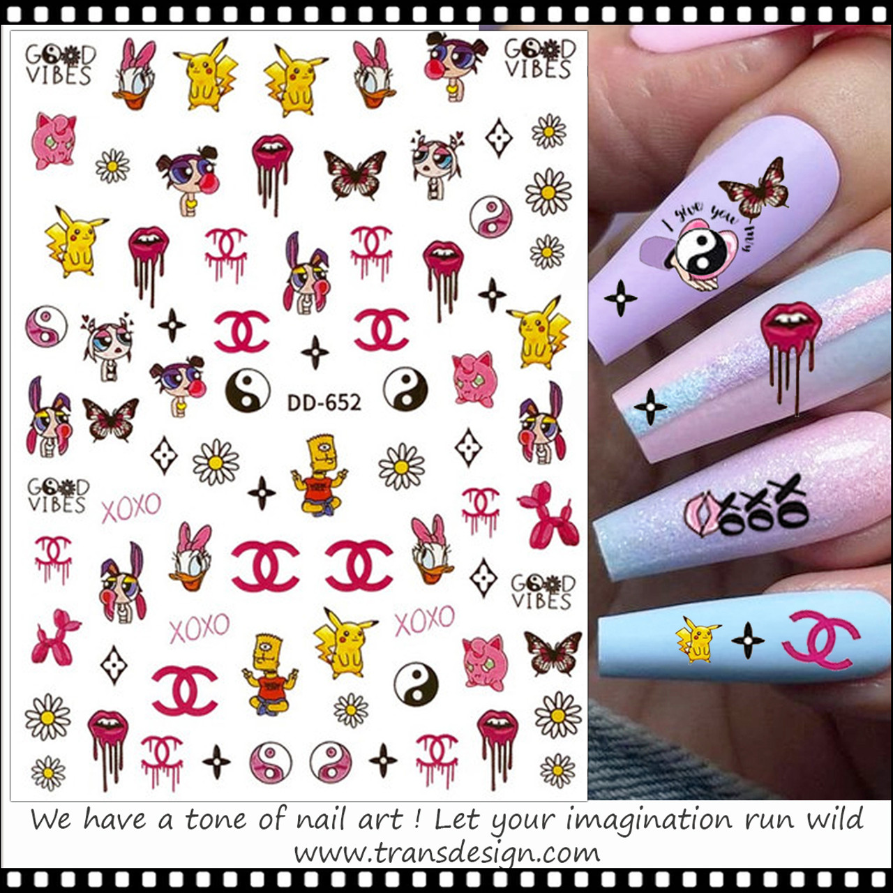 hello kitty louis vuitton nail sticker