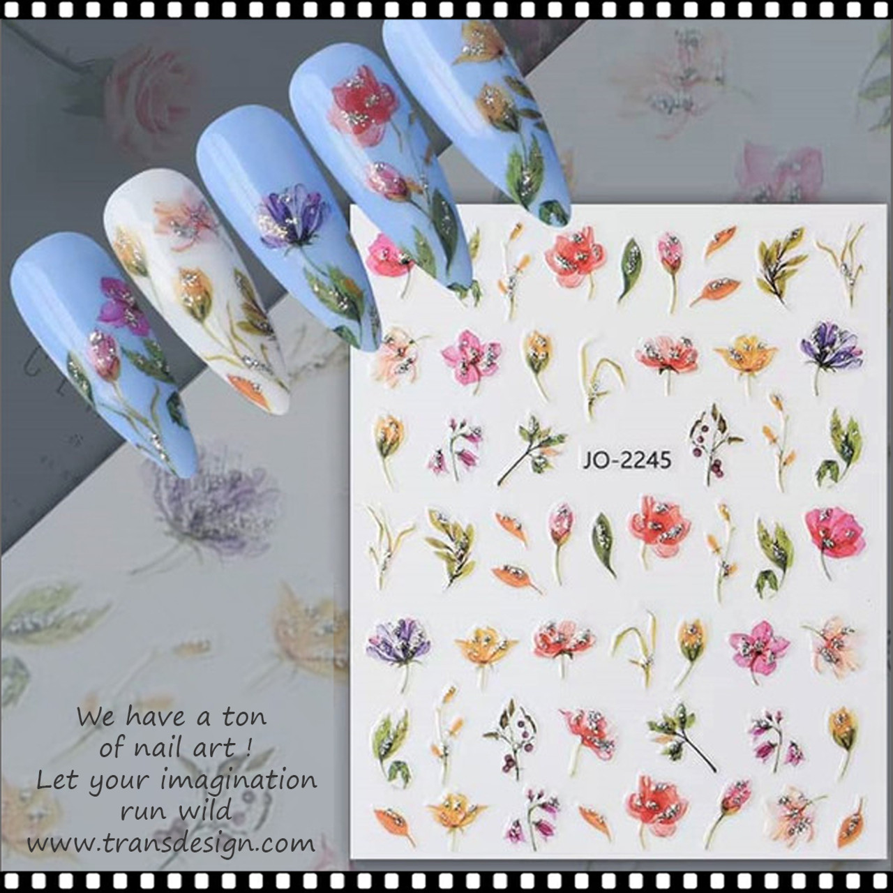 Blossom Flower Nail Decals 12 Design Lily Floral Water Transfer Sliders Nail  Stickers Full Cover DIY Nail Art Decoration | SHEIN