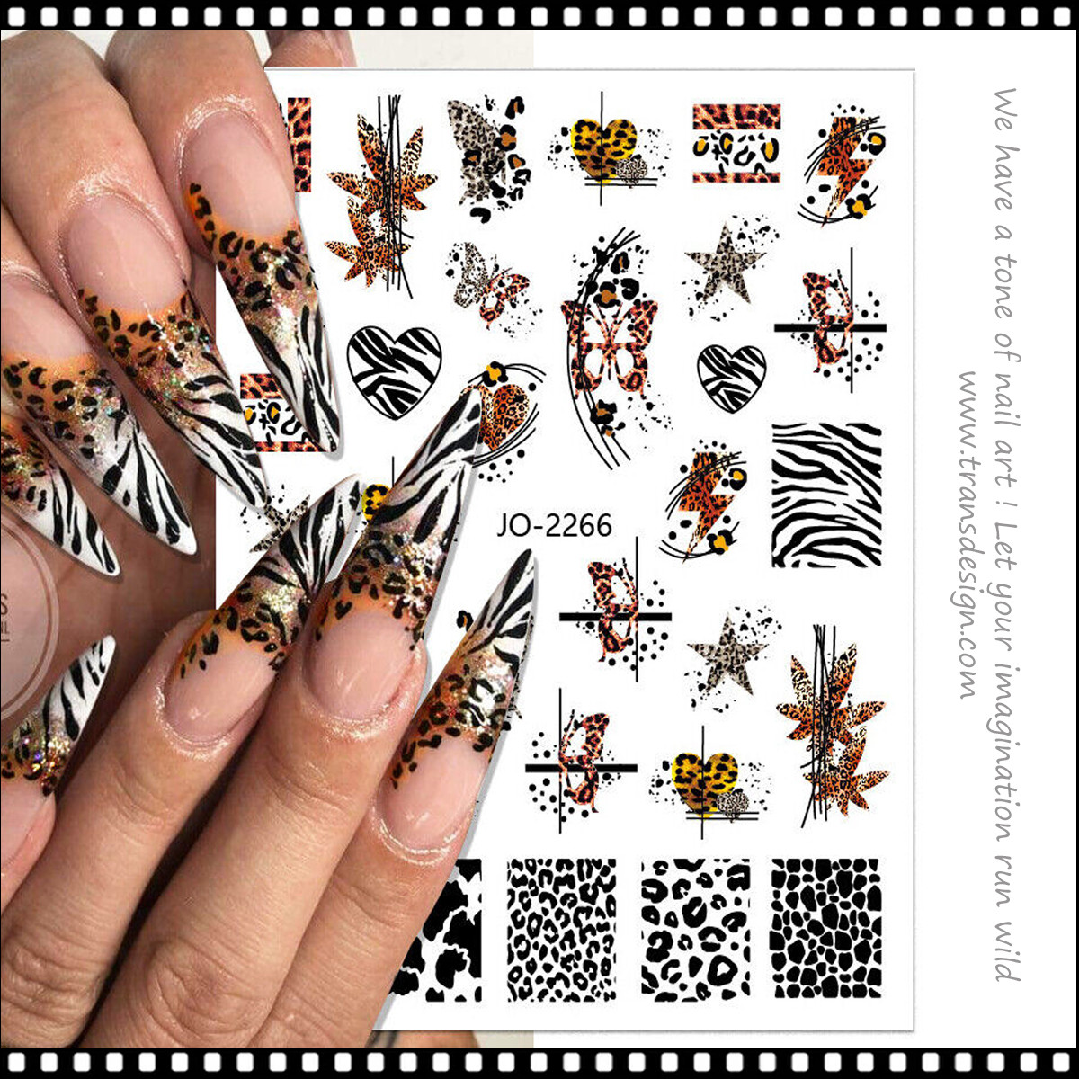 ネイルネイル NAIL STICKER Abstraction, Animal Print #JO-2266 - TDI, Inc