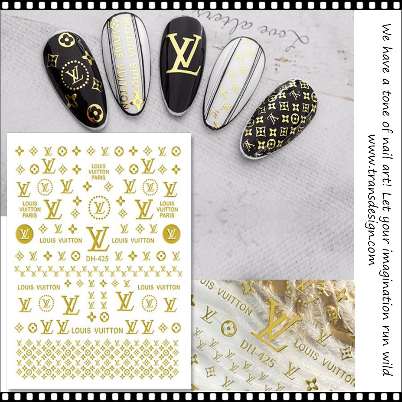 NAIL STICKER Brands Name, Red LOUIS VUITTON #SHE-140 - TDI, Inc