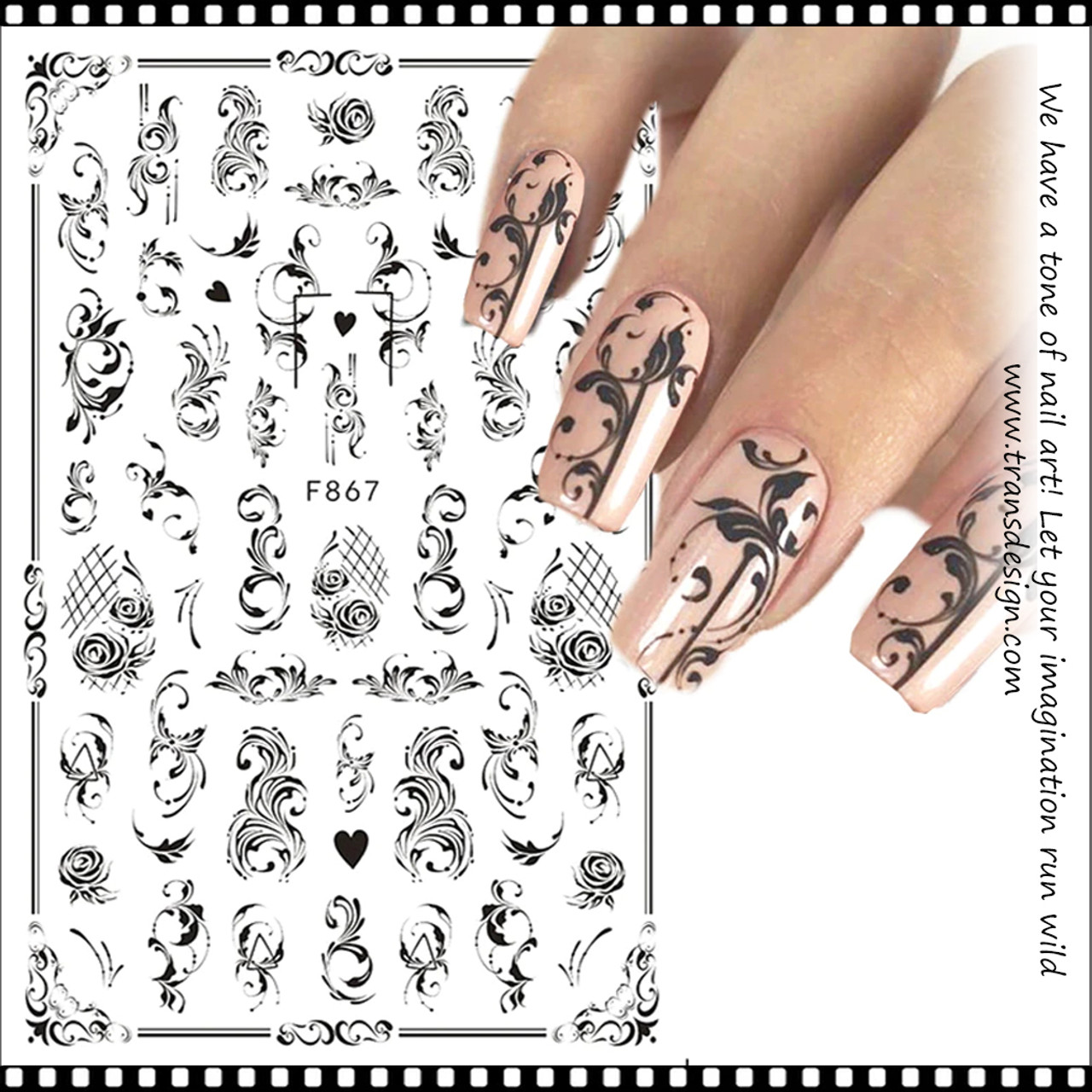 White moon and stars nail tattoos