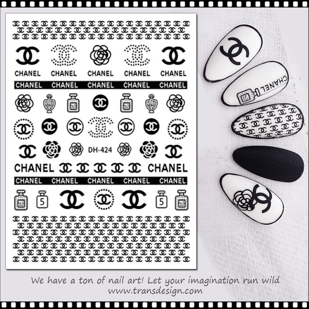 NAIL STICKER Brands Name, CHANEL, DIOR #D010 - TDI, Inc