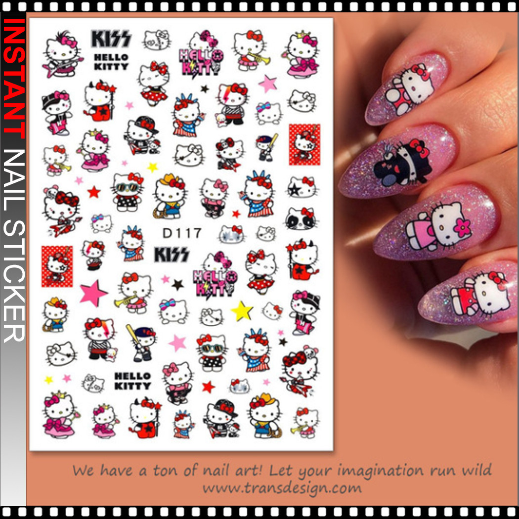 NAIL STICKER Cartoon, Musical HELLO KITTY #D117 - TDI, Inc