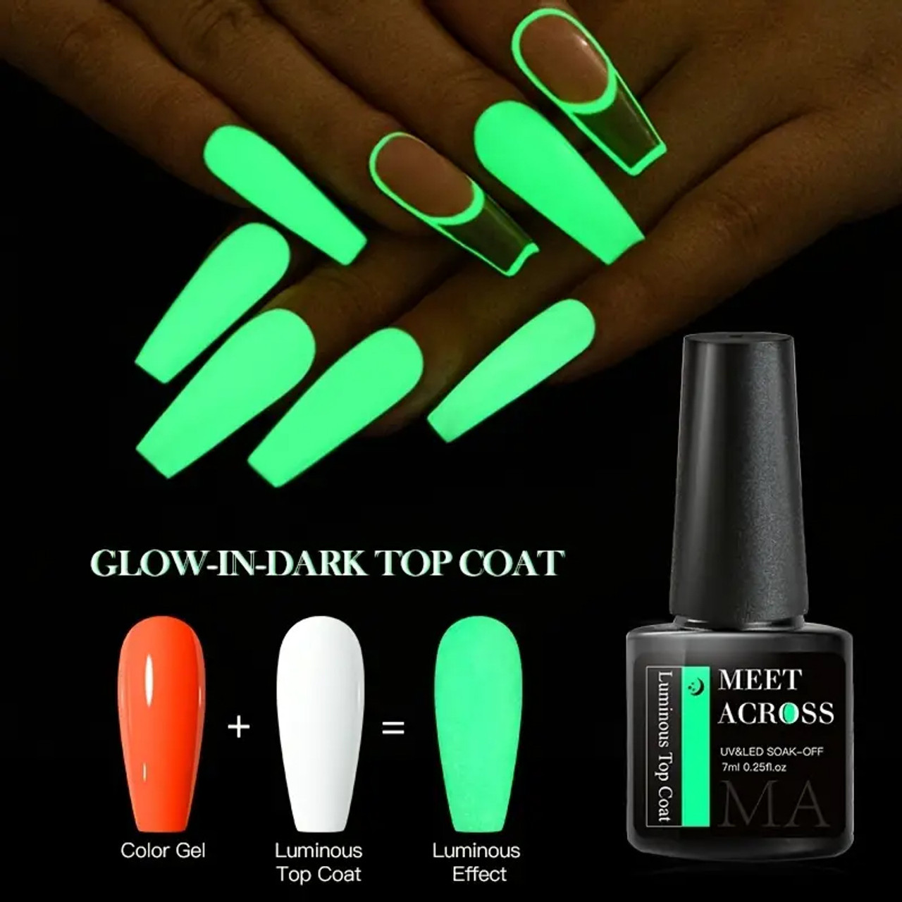 Glow In The Dark Nail Gel Top Coat 0.25oz - TDI, Inc