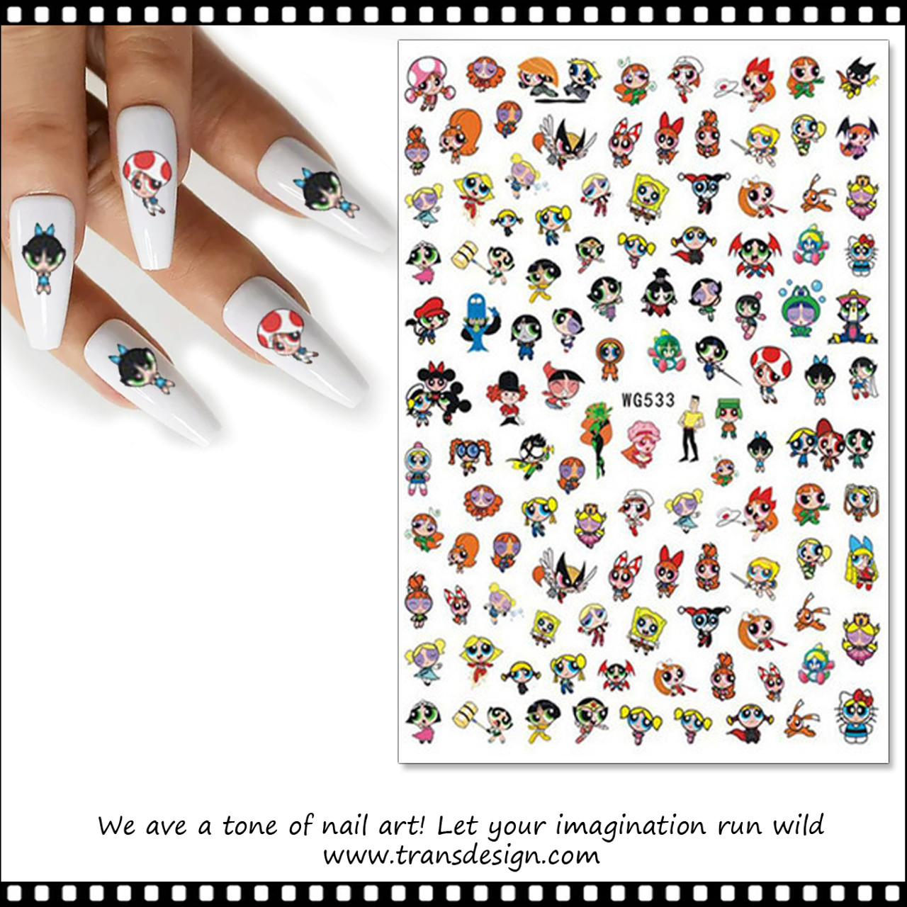 Wrapables 4 Sheets Nail Stickers Nail Art Set - Pokemon, Gudetama, Totoro &  Doramon, 4 Sheets - Pay Less Super Markets