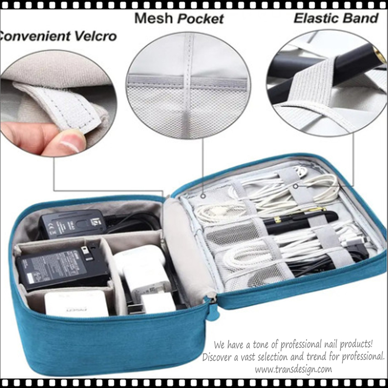 Portable Cable File Case Detachable Padded Bottom Luggage Case