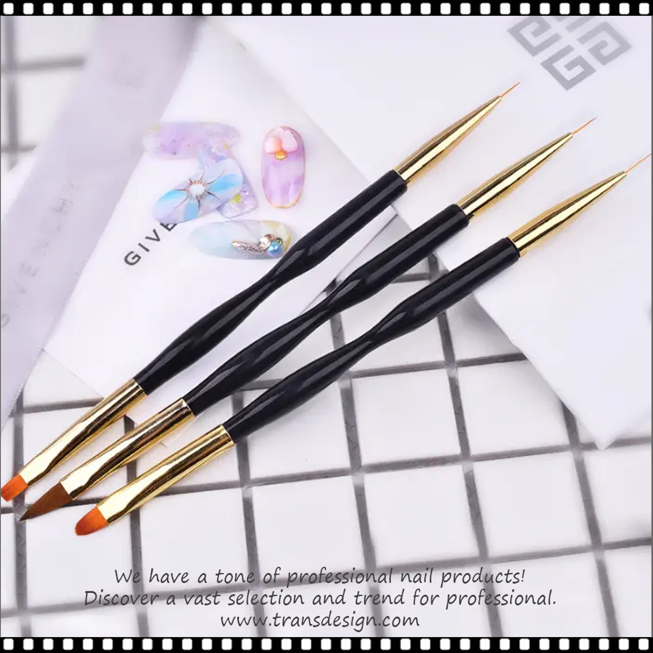 DOUBLE-END Gel & Nail Art Brush 4/Pack - TDI, Inc