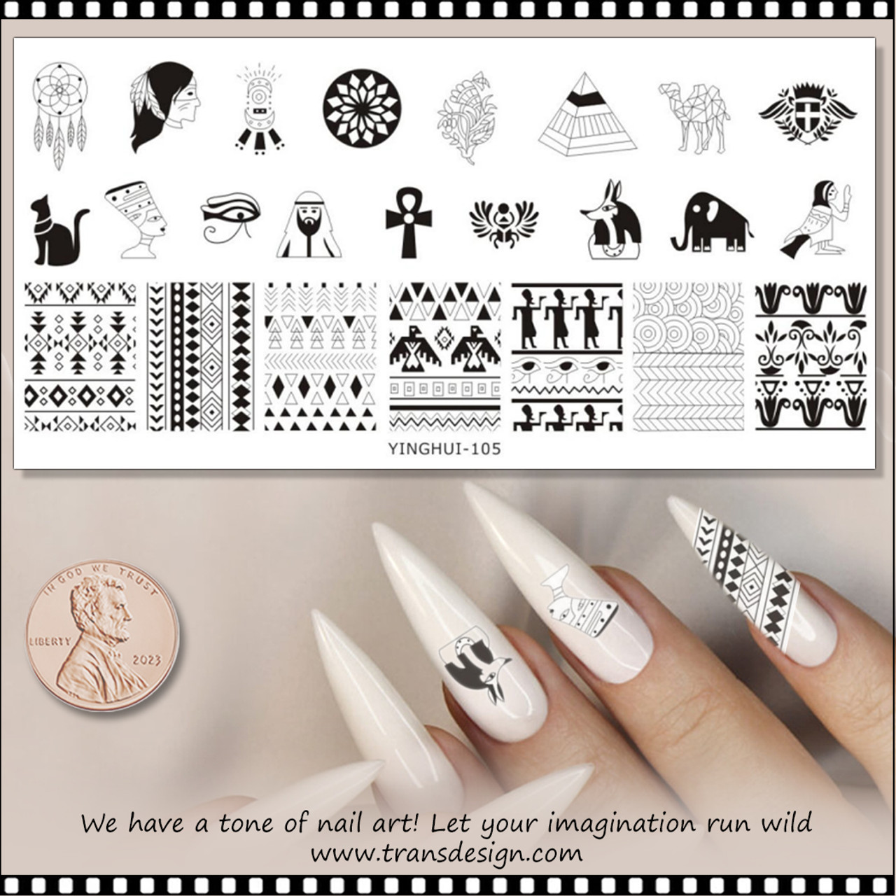 3-Pack Nail Art Stamping Plate