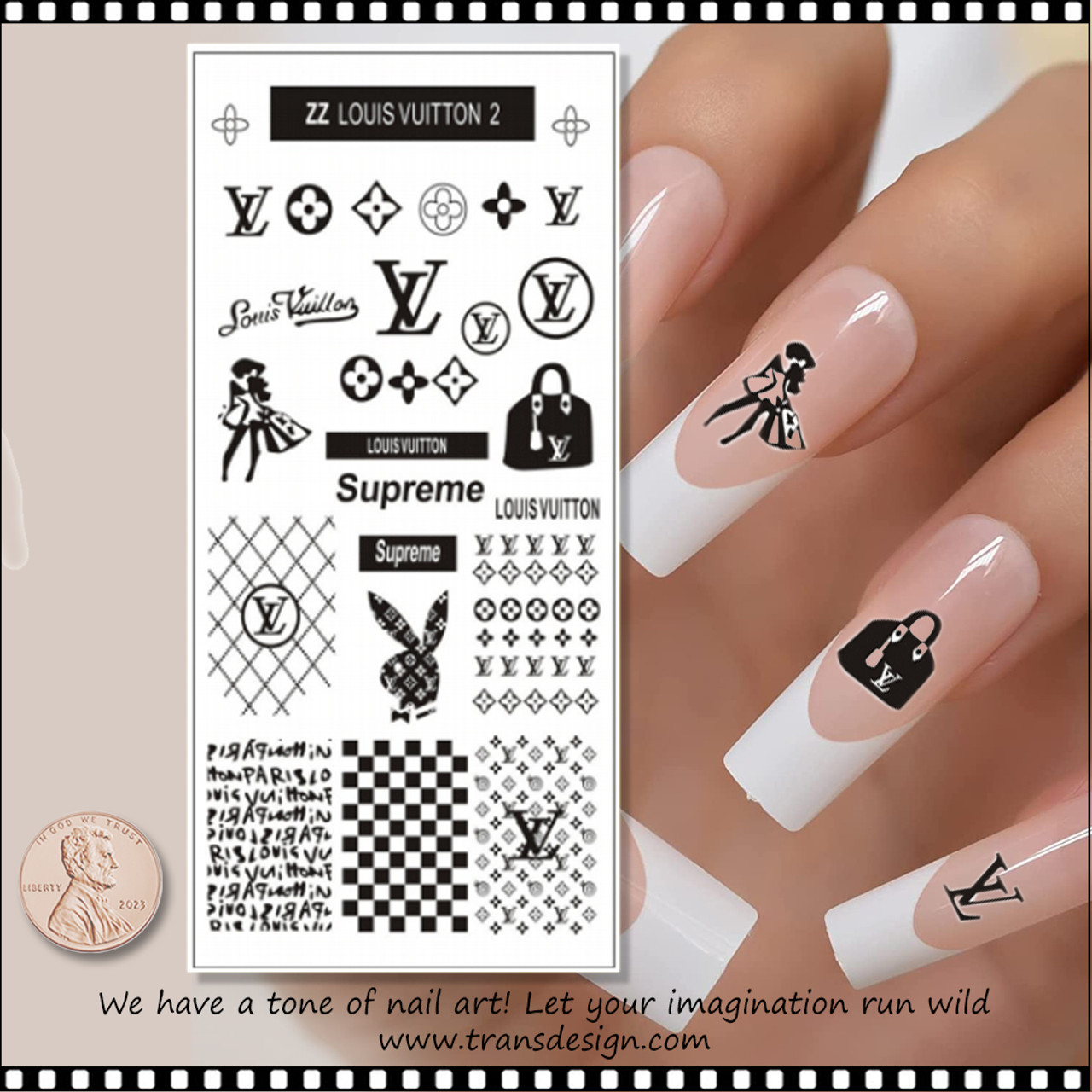 SUPREME - LOUIS VUITTON DESIGNER NAILS, TRANSFER FOIL & STAMPING