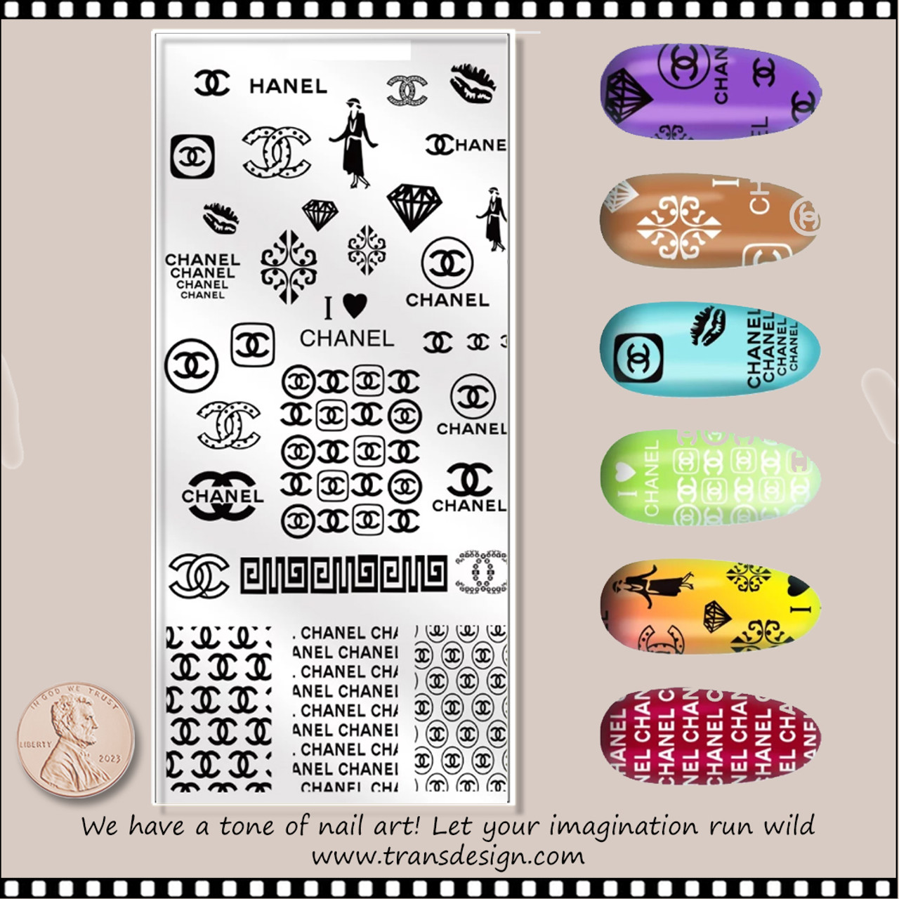 Buy Nail Art Stamping Plate - Designer Brands - MyDeal