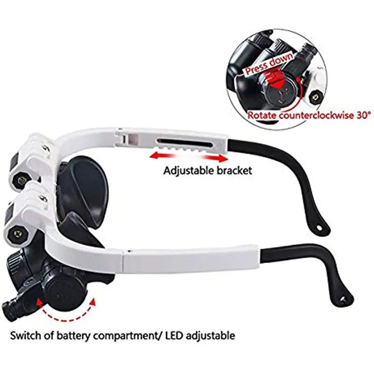 23x Magnifying Glasses LED Light Headband Magnifier Jewelry