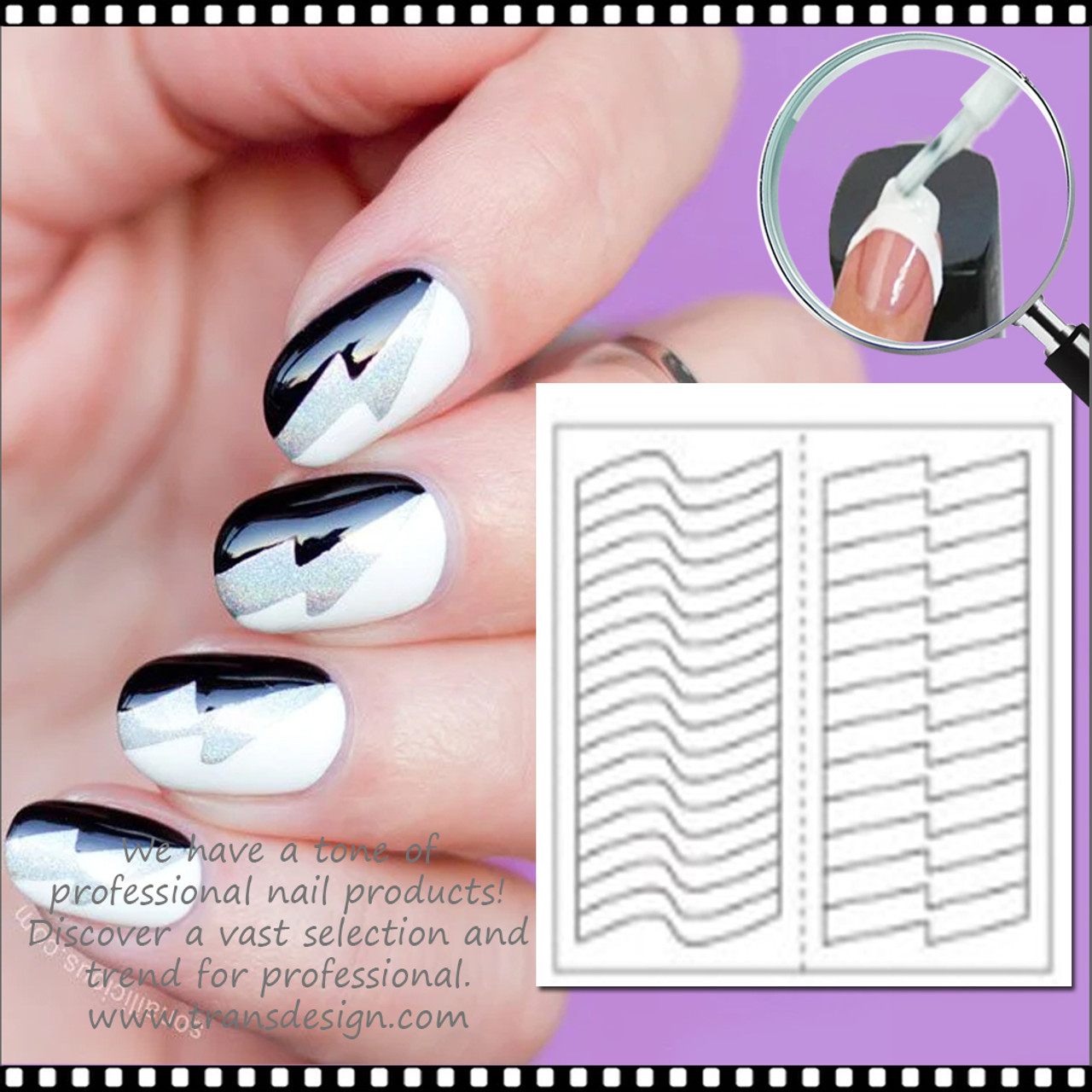 simple white lines nails 🤭🤍. #nails #nailsart #pink #fr... | TikTok