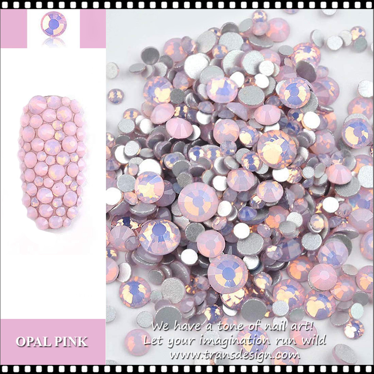 Cheap 1440Pcs Flatback Beads Aurora Rhinestone for Nails Mix Size