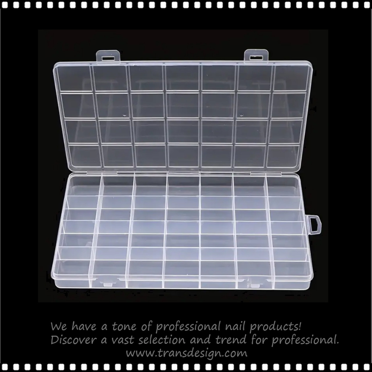 BOX Organizer 36 Grids, Adjustable Dividers 11 x 7 x 1.75 H. - TDI, Inc