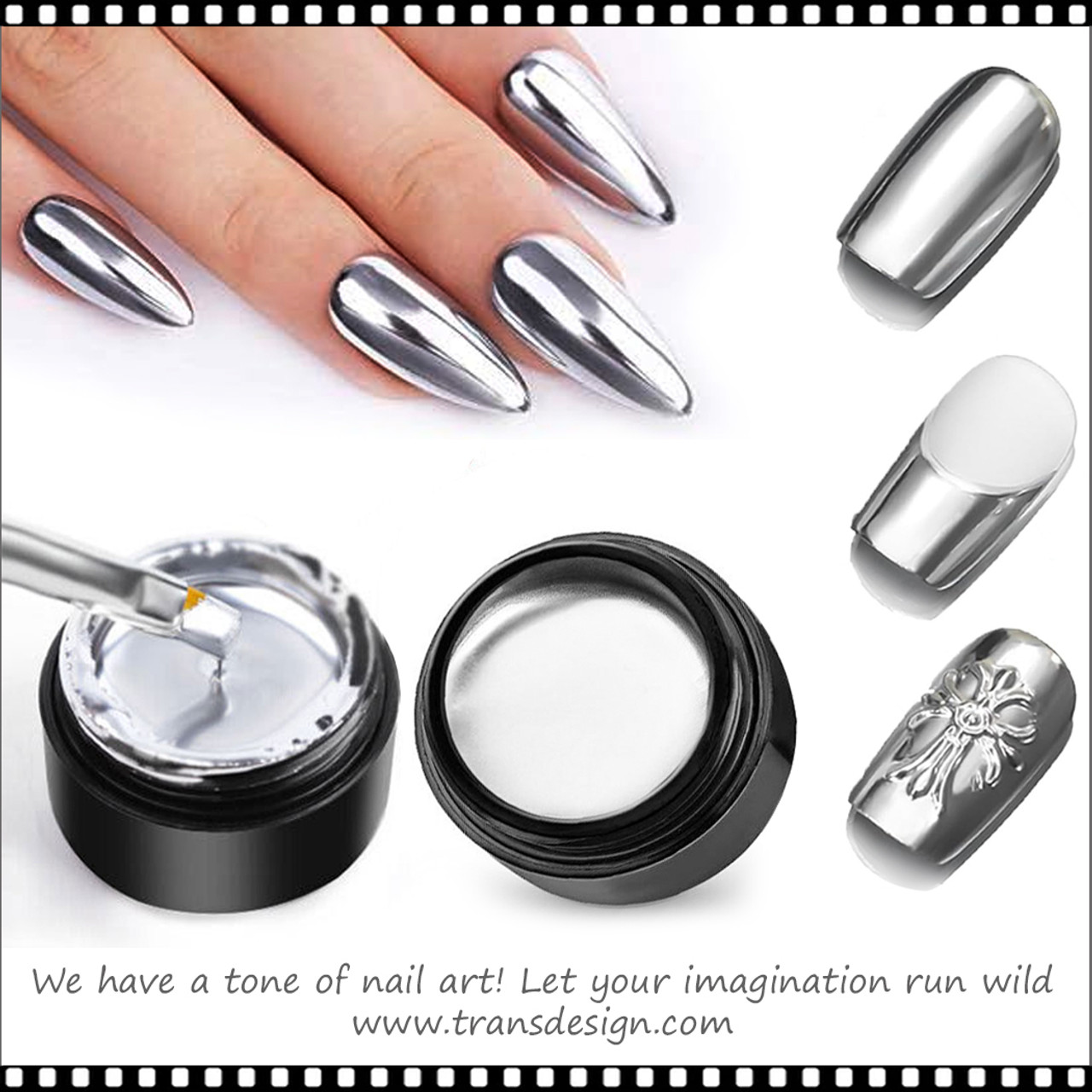 Mirror Chrome Detail Paint - Lecenté - Gel Nail Polish & Nail Art