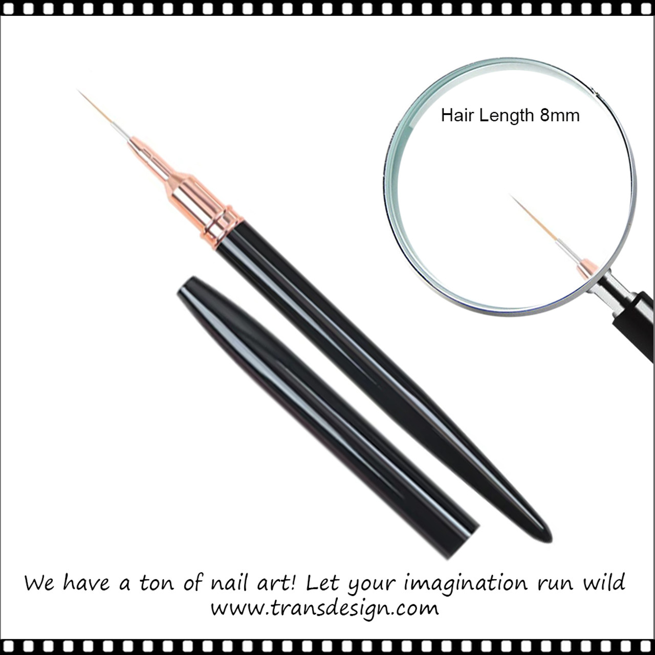 Nail Art Liner Brushes Long Striping 8mm - TDI, Inc