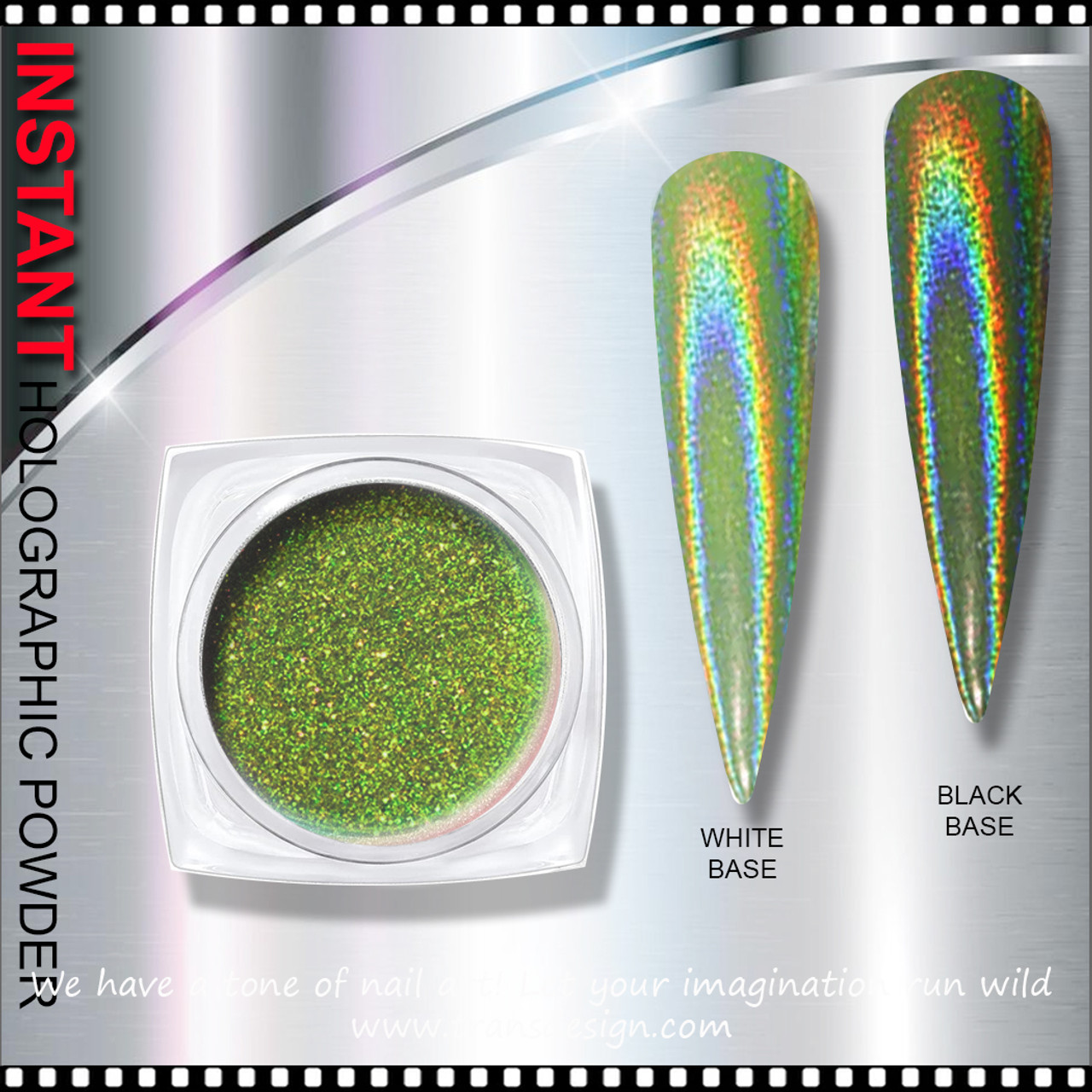 HOLOGRAPHIC GLITTER Effect, Fine Silver 1g