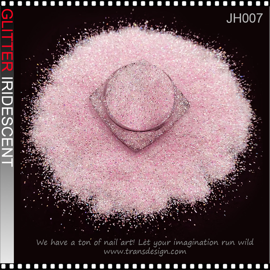 GLITTER IRIDESCENT Baby Pink/Rainbow Effect, Medium 4g/Jar #JH007