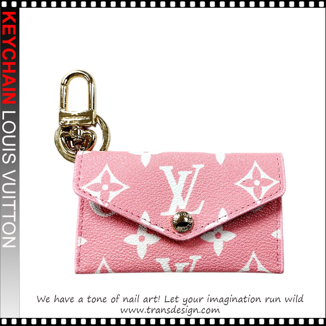 Louis Vuitton ピンクロゴキーホルダー KEYCHAIN LOUIS VUITTON Brand Mini Pouch Pink - TDI, Inc