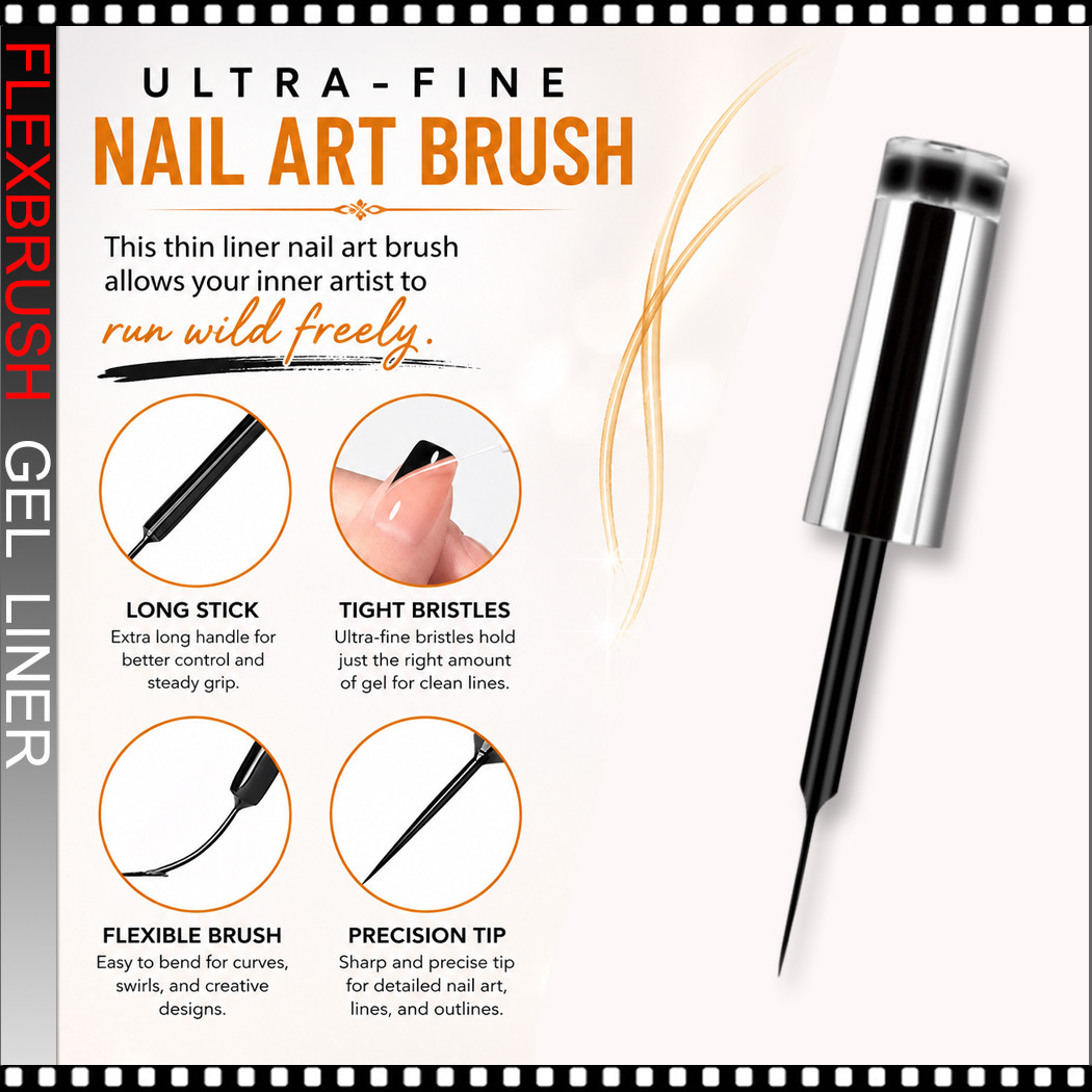 INSTANT Gel Nail Art Gel Liner, Neon Ochid 0.3oz. - TDI, Inc