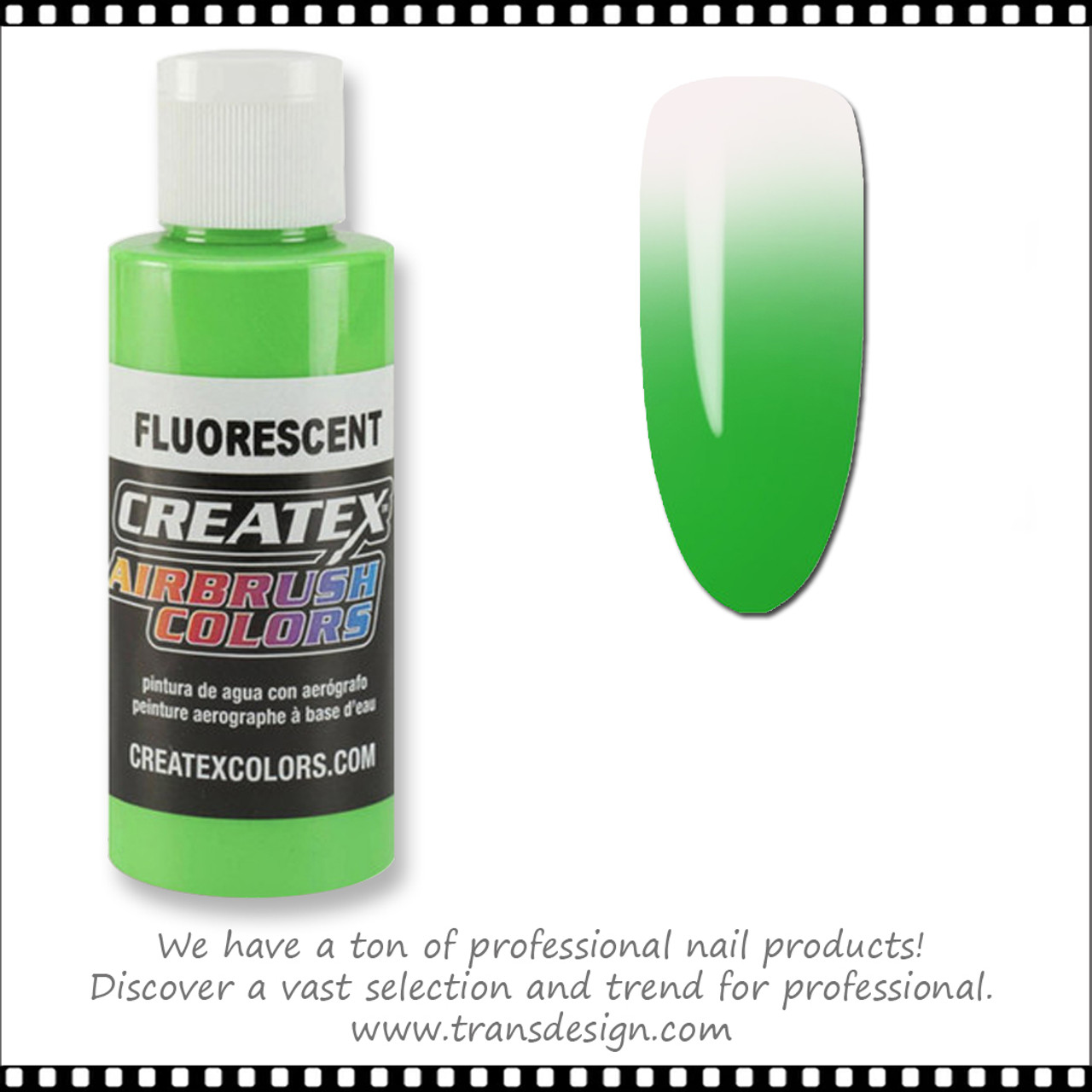 CREATEX AIRBRUSH Fluorescent Green 2oz. #5404 - TDI, Inc