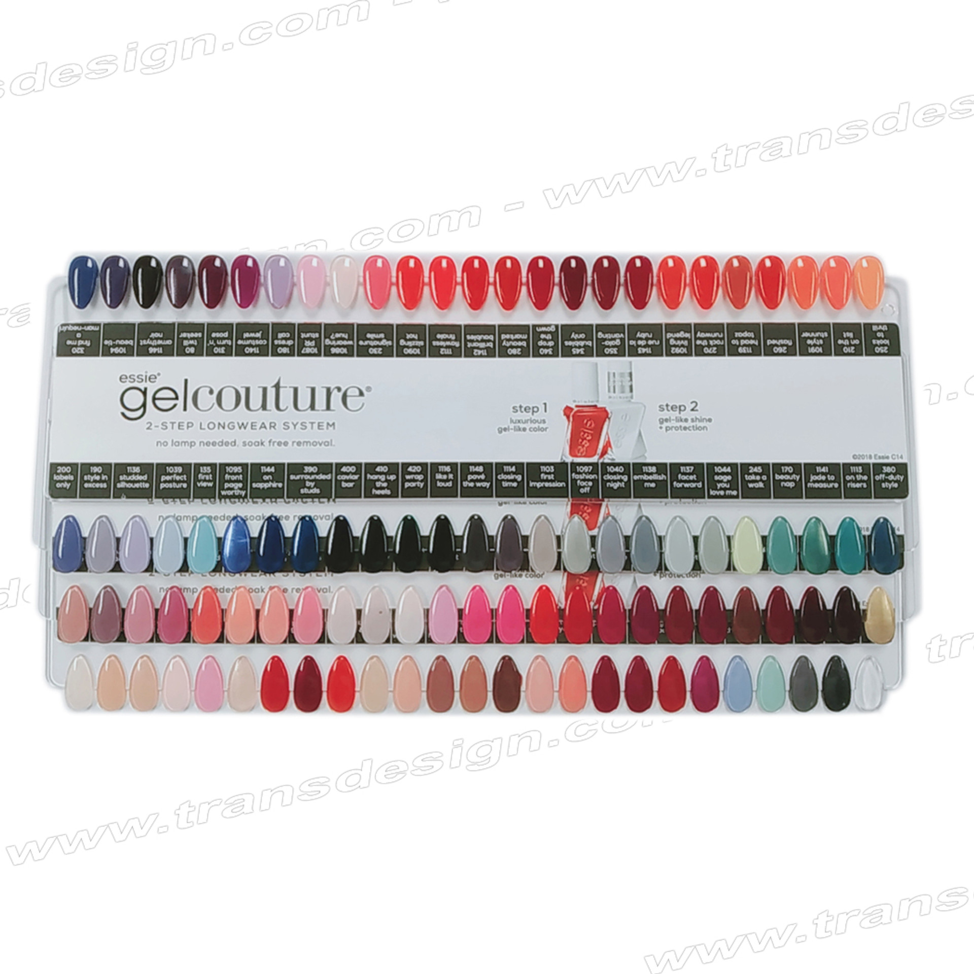 ESSIE GEL COUTURE Nail Color Chart 3706 TDI, Inc