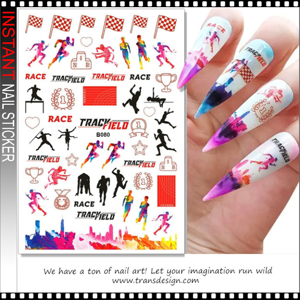 NAIL STICKER Sports, Track Field, Race #B080 - TDI, Inc
