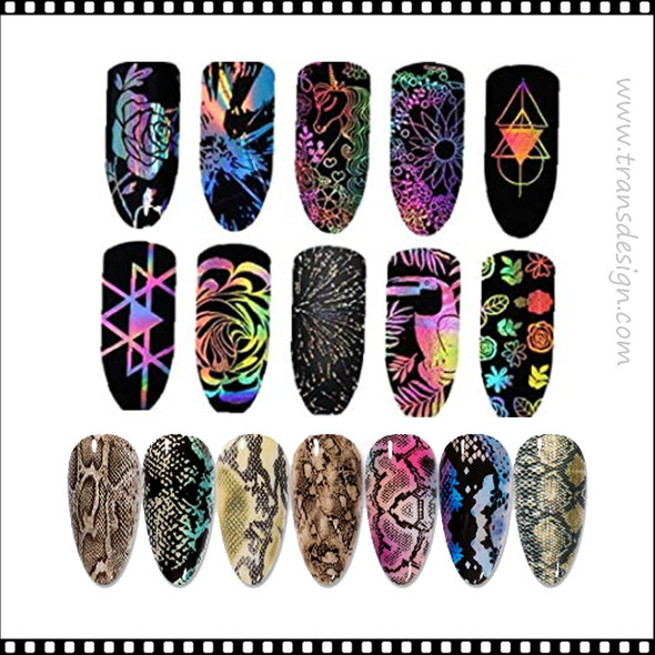 INSTANT FOIL Flower Abstraction 16 Sheet/Pack