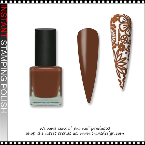 NAIL STAMPING Polish Brown 0.25oz.