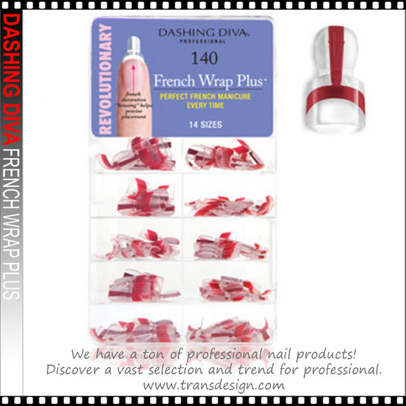 DASHING DIVA French Wrap Plus Thin/Deep Red 140/Box #DFW11 DASHING DIVA French Wrap Plus Thin/Deep Red 140/Box #DFW11