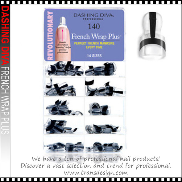 DASHING DIVA French Wrap Plus Thin/Black140/Box #DFW13 DASHING DIVA French Wrap Plus Thin/Black140/Box #DFW13