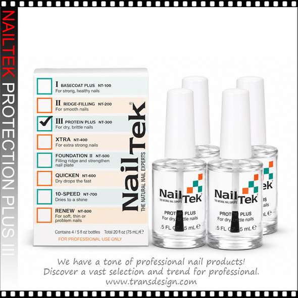 NAILTEK-Protection Plus III 0.5oz. 4/Box*