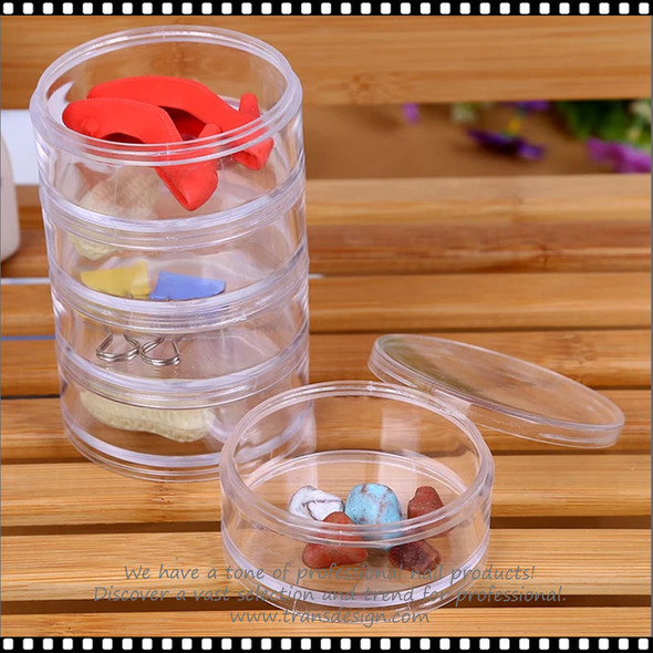 5 Stackable Clear Jar Set