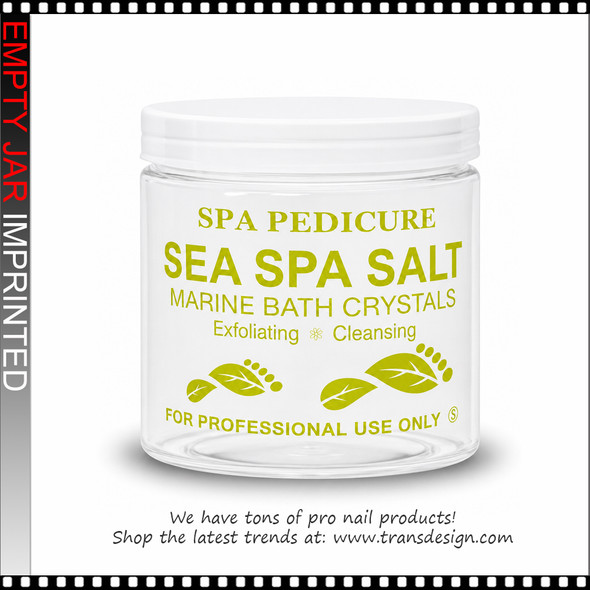 EMPTY JAR - Imprinted "SEA SPA SALT" 16oz.
