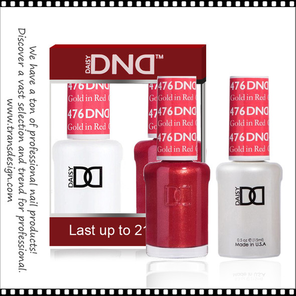 DND Gel Polish Duo - #476 Gold in Red
