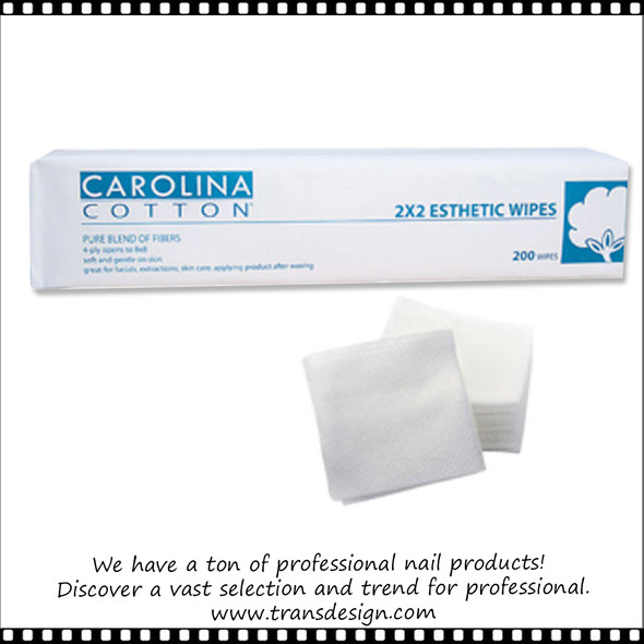 CAROLINA Cotton 2x2 Esthetic Wipes 200 Count.  25/Case